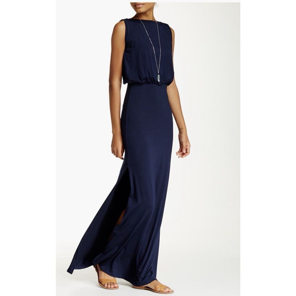 Go Couture Maxi dress Navy Women’s Sleeveless Soft Modal Size Large 10-12